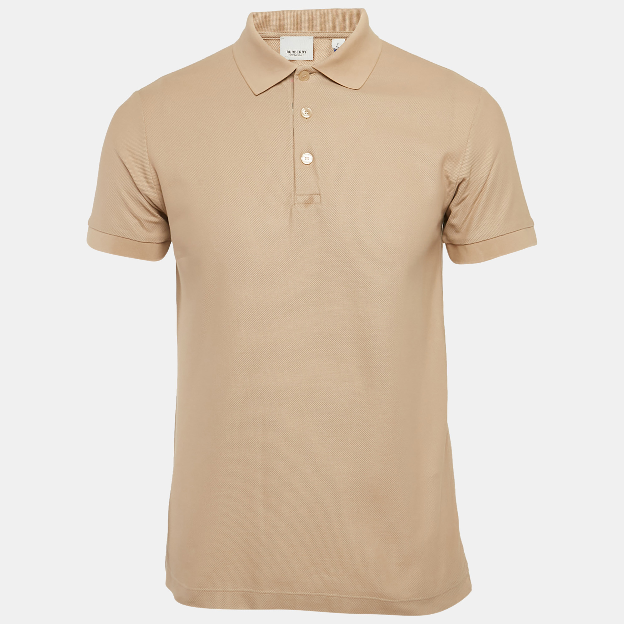 Burberry Beige Cotton Pique Polo T-Shirt S, Shirts & Tops - Luxury Closet