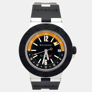 Bvlgari Aluminium 103554 Automatic Black Stainless Steel Men&rsquo;s Wristwatch 40 mm, Watches - Luxury Closet