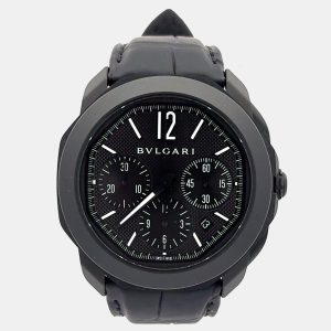 Bvlgari Octo Roma 103932 Automatic Black Stainless Steel Men&rsquo;s Wristwatch 42 mm, Watches - Luxury Closet