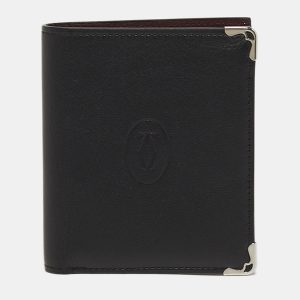 Cartier Must de Cartier Black Leather Multiple Bifold Wallet, Wallets & Money Clips - Luxury Closet
