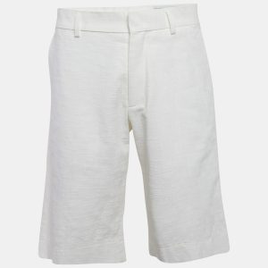 Casablanca White Textured Cotton Shorts XXL, Clothing - Luxury Closet
