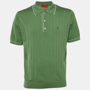 CH Carolina Herrera Green Cotton Knit Polo T-Shirt L, Shirts & Tops - Luxury Closet