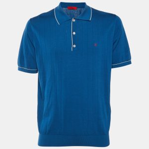 CH Carolina Herrera Blue Cotton Knit Polo T-Shirt L, Shirts & Tops - Luxury Closet