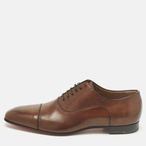 Christian Louboutin Size 45 Brown Leather Oxfords, Oxford Shoes - Luxury Closet