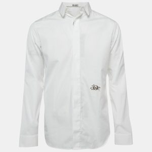 Dior Homme X Cactus White Logo Applique Cotton Shirt M, Shirts & Tops - Luxury Closet
