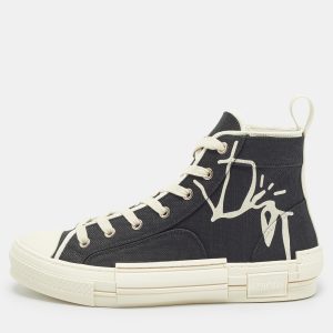 Dior Black Canvas Jack B23 High Top Sneakers Size 41.5, Shoes - Luxury Closet