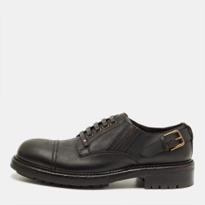 Dolce & Gabbana Bernini Size 45 Black Leather Derby, Shoes - Luxury Closet