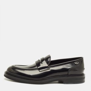 Dolce & Gabbana Size 44.5 Black Leather Penny Loafers, Loafers & Slip-Ons - Luxury Closet