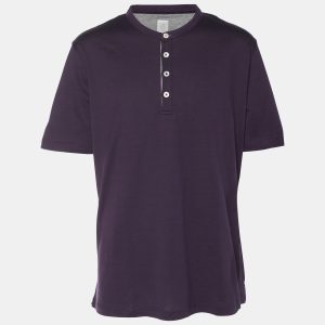 Eleventy Purple Jersey Henley T-Shirt XL, Shirts & Tops - Luxury Closet