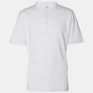 Elevety Grey Jersey Henley T-Shirt XL, Shirts & Tops - Luxury Closet
