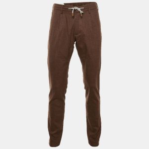 Eleventy Brown Wool Trousers L, Pants - Luxury Closet