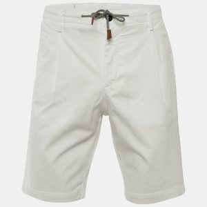 Eleventy White Cotton Bermuda Shorts L, Clothing - Luxury Closet