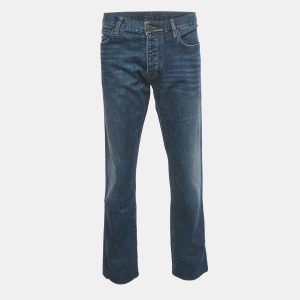 Emporio Armani Blue Washed Denim Jeans XXL/Waist 40", Pants - Luxury Closet