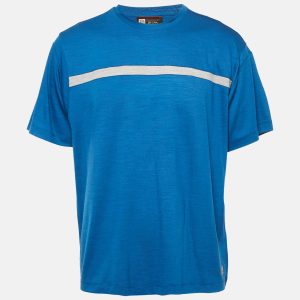Ermenegildo Zegna Blue Wool Techmerino Crew Neck T-Shirt M, Shirts & Tops - Luxury Closet