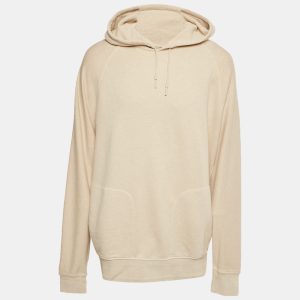 Ermenegildo Zegna Beige Cotton Hoodie XXL, Sweaters & Cardigans - Luxury Closet