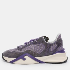 Fendi Purple Jacquard and Rubber Flow Low Top Sneakers Size 44, Shoes - Luxury Closet