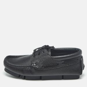 Fendi Black Leather FF Lace Up  Loafers Size 42, Loafers & Slip-Ons - Luxury Closet