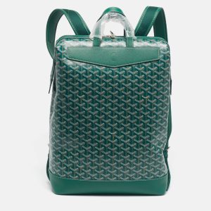 Goyard Green Goyardine Coated Canvas and Leather Cisalpin Backpack, Backpacks - Luxury Closet