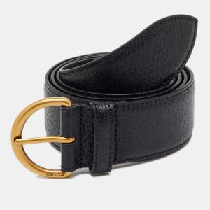 Gucci Black Leather Buckle Belt 100CM, Belt Buckles - Luxury Closet