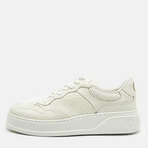 Gucci Off White Jumbo GG Leather Chunky B Sneakers Size 44.5, Shoes - Luxury Closet