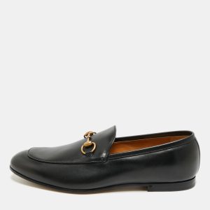 Gucci Jordaan Size 44.5 Black Leather Loafers, Loafers & Slip-Ons - Luxury Closet