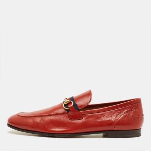 Gucci Horsebit Size 43.5 Orange Leather Penny Loafers, Loafers & Slip-Ons - Luxury Closet