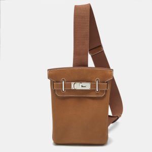 Herm&egrave;s Fauve Barenia Faubourg Leather Hac A Dos PM Backpack, Backpacks - Luxury Closet