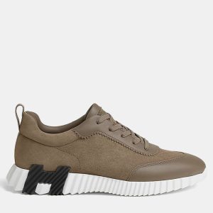 Hermes Bouncing Size 43 Etoupe Goatskin Sneakers, Shoes - Luxury Closet