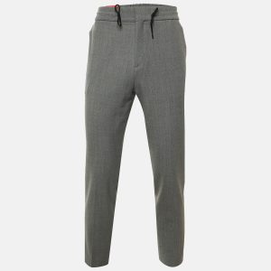 Hugo Boss Grey Wool Blend Extra Slim Fit Trousers M, Pants - Luxury Closet