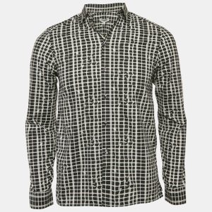 Kenzo Black/White Printed Cotton Button Front Shirt S, Shirts & Tops - Luxury Closet