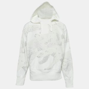 Kenzo White Polar Bear Print Cotton Knit Seasonal Hoodie M, Sweaters & Cardigans - Luxury Closet