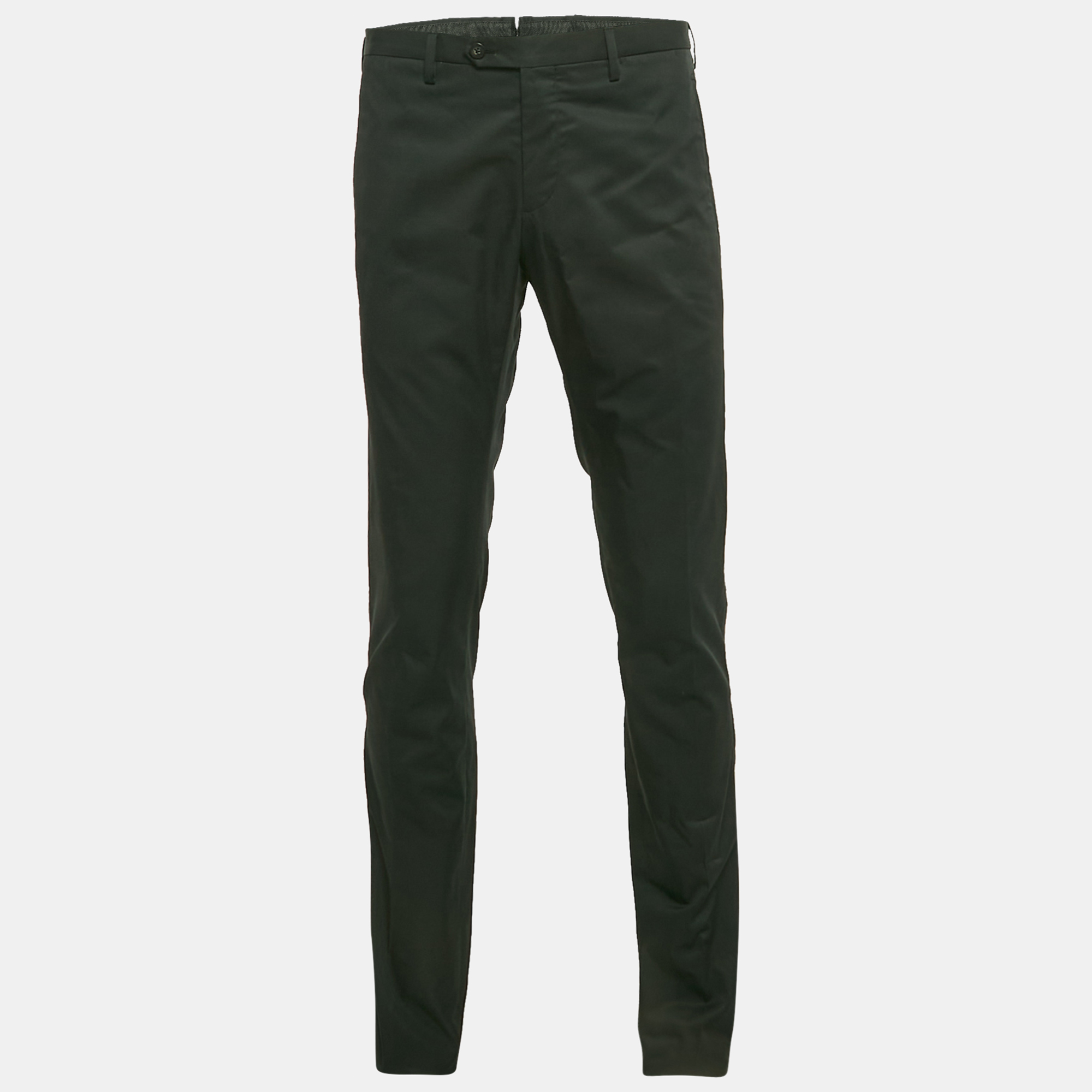 Lanvin Black Cotton Formal Trousers L, Pants - Luxury Closet