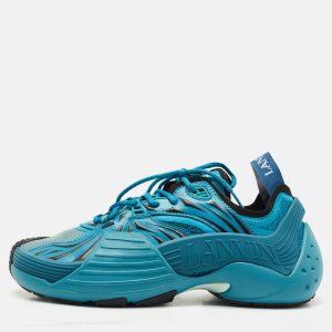 Lanvin Turquoise Blue Mesh and Rubber Flash X Lace Up Sneakers Size 42, Shoes - Luxury Closet