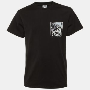 Loewe Black Cotton Anagram Fake Pocket T-Shirt XL, Shirts & Tops - Luxury Closet