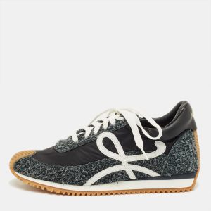 Loewe Grey/Black Suede and Nylon Flow Runner 2.0 Sneakers Size 42, Shoes - Luxury Closet