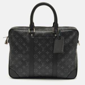 Louis Vuitton Monogram Eclipse Canvas Porte Documents Voyage PM Bag, Briefcases - Luxury Closet