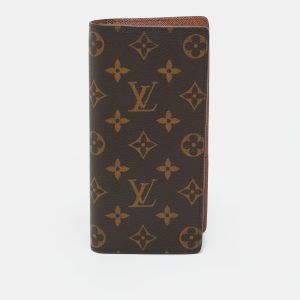 Louis Vuitton Brazza Monogram Canvas Long Wallet, Wallets & Money Clips - Luxury Closet