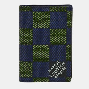 Louis Vuitton Blue/Green Damier Heritage Canvas Pocket Organizer, Wallets & Money Clips - Luxury Closet