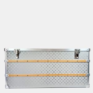 Louis Vuitton Silver Monogram Aluminium Malle Courrier 110 Trunk, Suitcases - Luxury Closet
