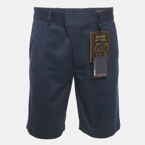 Louis Vuitton Navy Blue Gabardine Staples Edition Shorts S/Waist 33", Clothing - Luxury Closet