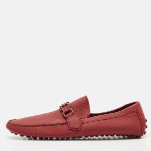 Louis Vuitton Burgundy Leather Hockenheim Slip On Loafers Size 43.5, Loafers & Slip-Ons - Luxury Closet