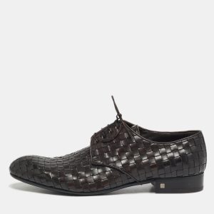 Louis Vuitton Cary Size 42.5 Brown Woven Leather Derby, Shoes - Luxury Closet