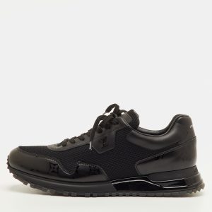 Louis Vuitton Run Away Size 41.5 Black Mesh and Monogram Leather Low Top Sneakers, Shoes - Luxury Closet
