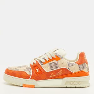 Louis Vuitton LV Trainer Size 41 Orange/Off White Damier Leather Sneakers, Shoes - Luxury Closet
