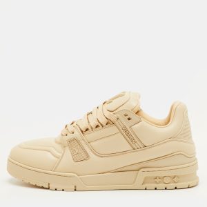 Louis Vuitton LV Trainer Size 41 Cream Leather Lace Up Sneakers, Shoes - Luxury Closet