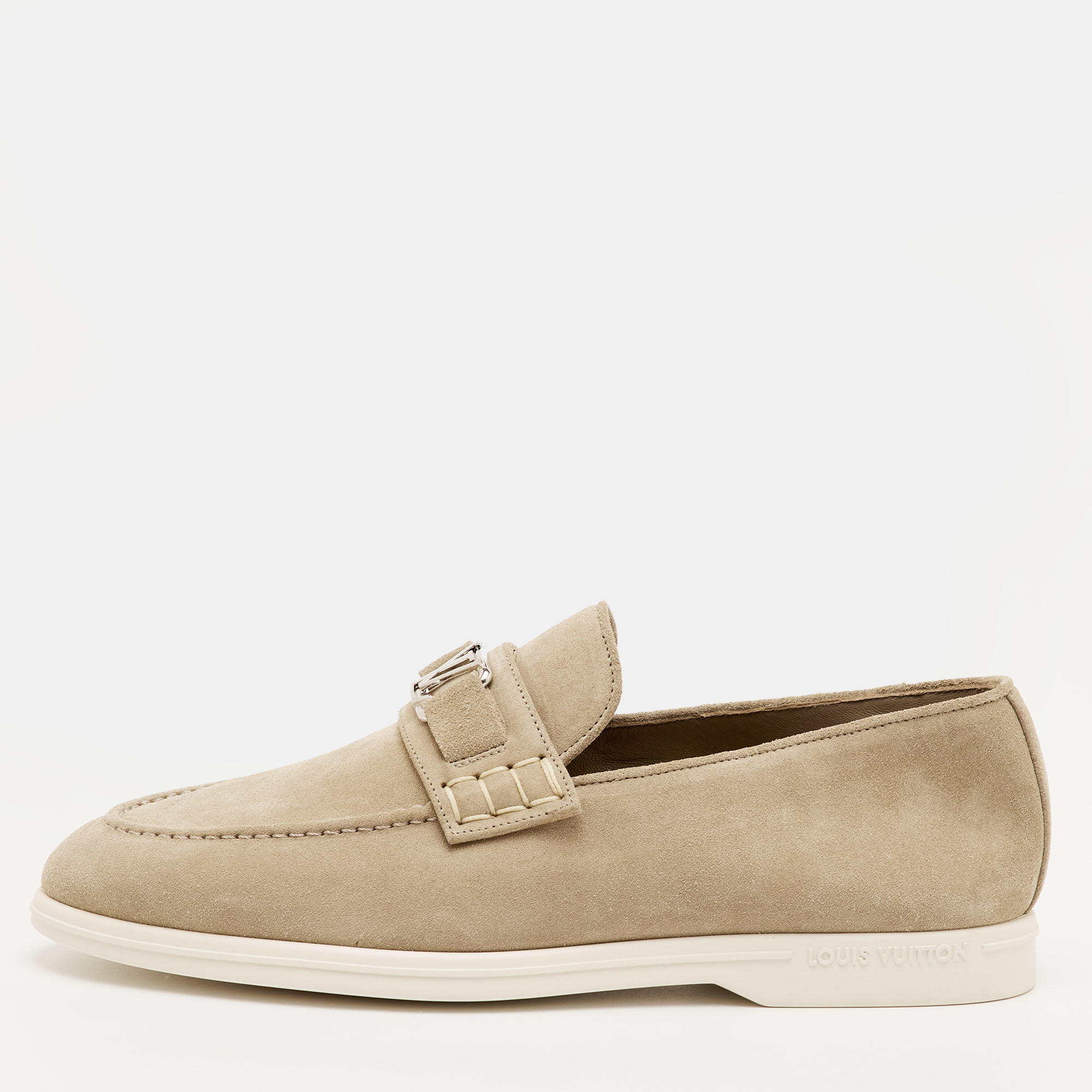 Louis Vuitton Estate Size 41.5 Beige Suede Slip On Loafers, Loafers & Slip-Ons - Luxury Closet