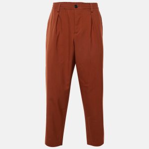 Marni Burnt Orange Wool Trousers M, Pants - Luxury Closet