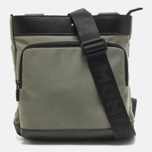 Montblanc Nightflight Grey/Black Nylon and Leather Messenger Bag, Messenger Bags - Luxury Closet