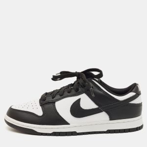 Nike Black/White Leather Dunk Low Retro Panda Sneakers Size 42, Shoes - Luxury Closet