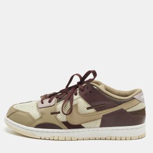 Nike Dunk Scrap Latte Size 46 Multicolor Leather and Mesh Low Top Sneakers, Shoes - Luxury Closet